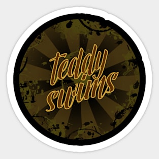 teddy swims Sticker